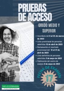 Pruebas de acceso a Ciclos Formativos de Formación Profesional 2023